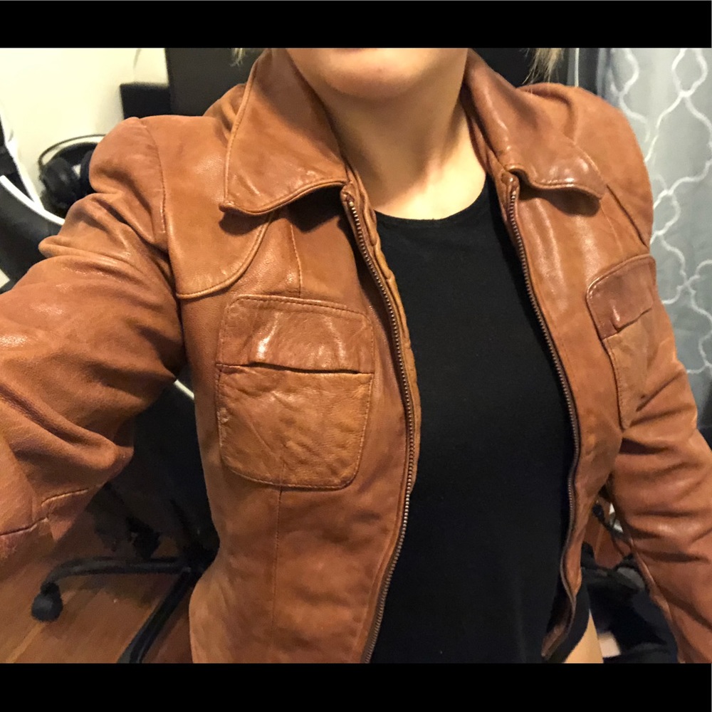 100% genuine leather lucky brand jacket
